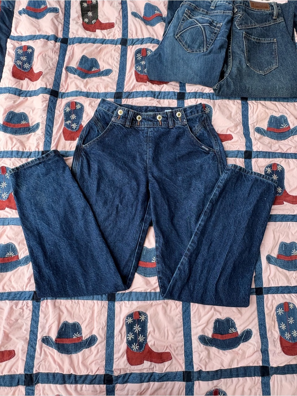 Rockies Dark Blue Boyfriend Jeans — High Waist Relaxed Fit